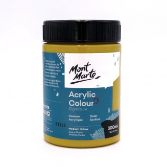 Mont Marte 300ml Studio Acrylic Medium Yellow