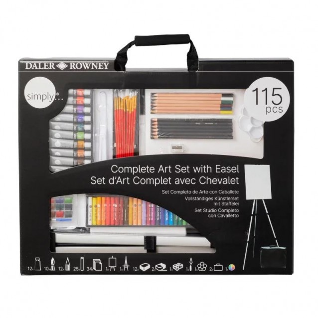 Daler Rowney Σετ Ζωγραφικής Complete Art Set σε Βαλιτσάκι 115 τεμαχίων