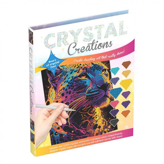 Ζωγραφική με Διαμάντια Crystal Creations Neon Λεοπάρδαλη