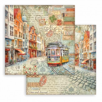 Stamperia Χαρτί Scrapbooking 30,5X30,5cm Διπλής Όψης Tram