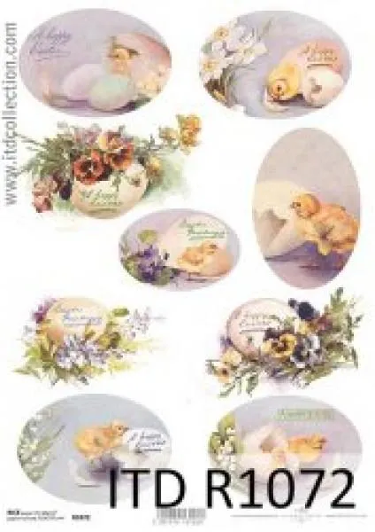 Itd.CollectionΡιζόχαρτοDecoupageA4(21x29,7cm)Easter–Eggs