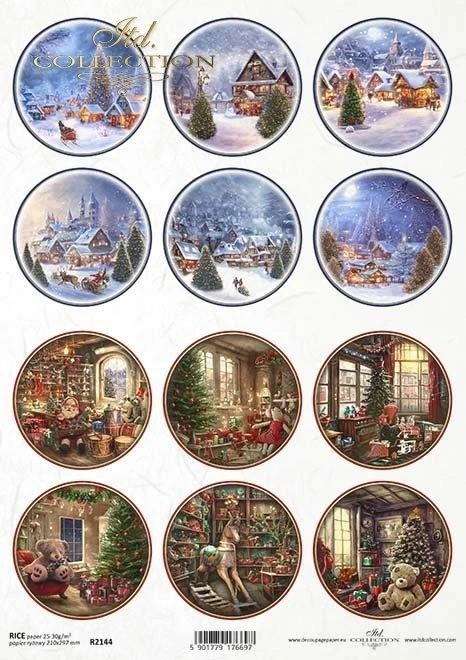 Itd.CollectionΡιζόχαρτοDecoupageA4(21x29,7cm)SantasToyFactory