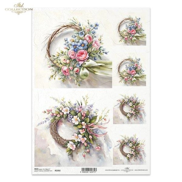 Itd.CollectionΡιζόχαρτοDecoupageA4(21x29,7cm)SpringBouquets